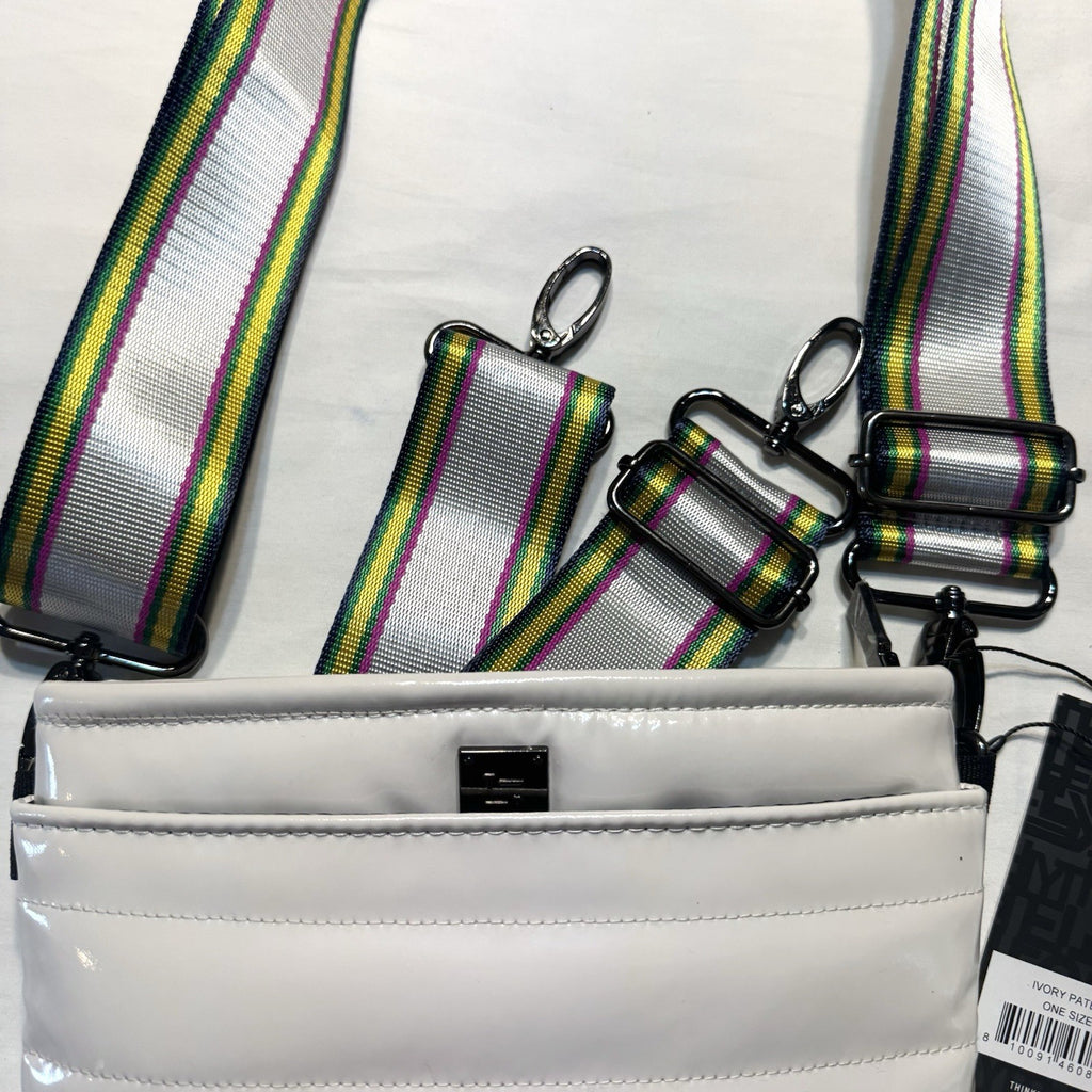 THINK ROYLN Bum Bag Shoulder Crossbody Patent Ivory White (MSRP $98)