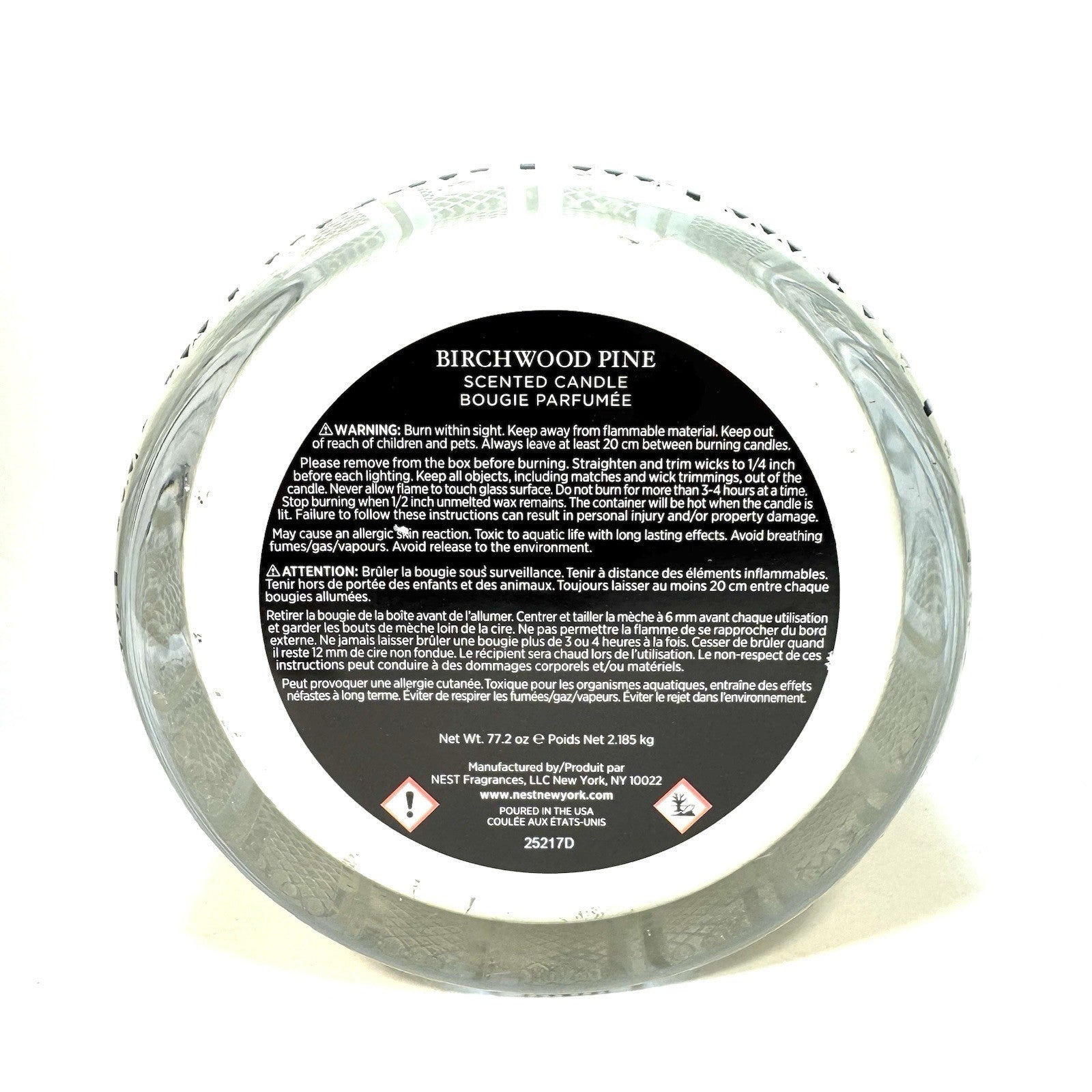 NEST Birchwood Pine Scented Grand Candle Silver 77.2 oz (MSRP $330)