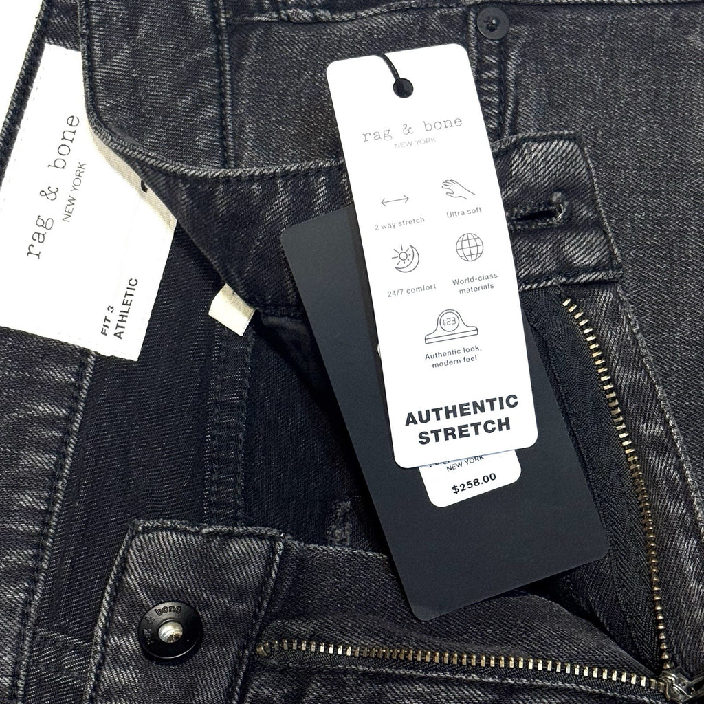 RAG & BONE Mens Fit 3 Athletic Cut Stretch Denim Jeans Ashland Grey (MSRP $258)