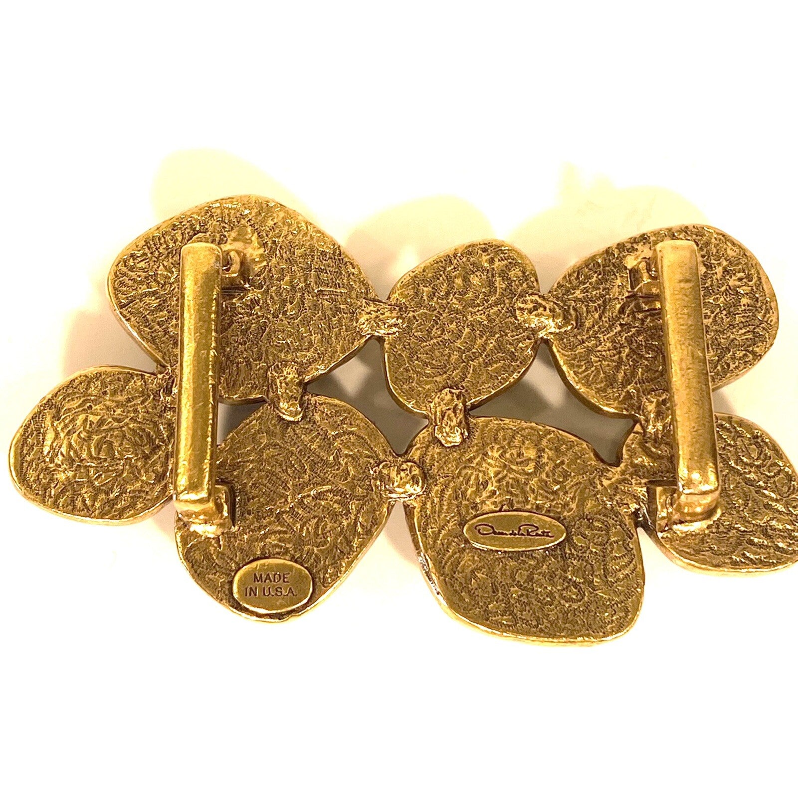 OSCAR DE LA RENTA Womens Jeweled Stones Belt Buckle Purple 1in