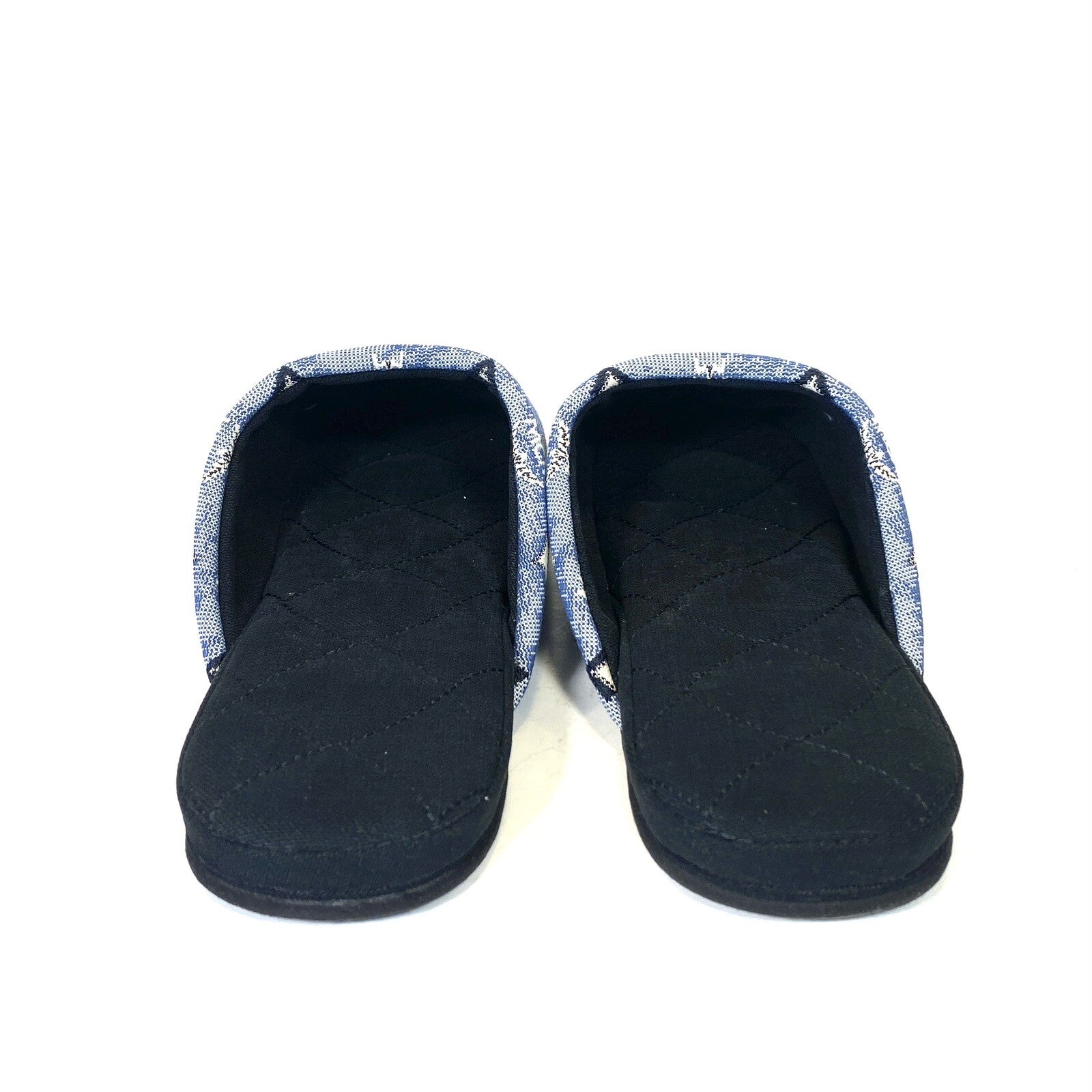 MCM Unisex Visetos Logo Canvas Room Slippers Vintage Blue S/M (MSRP $280)