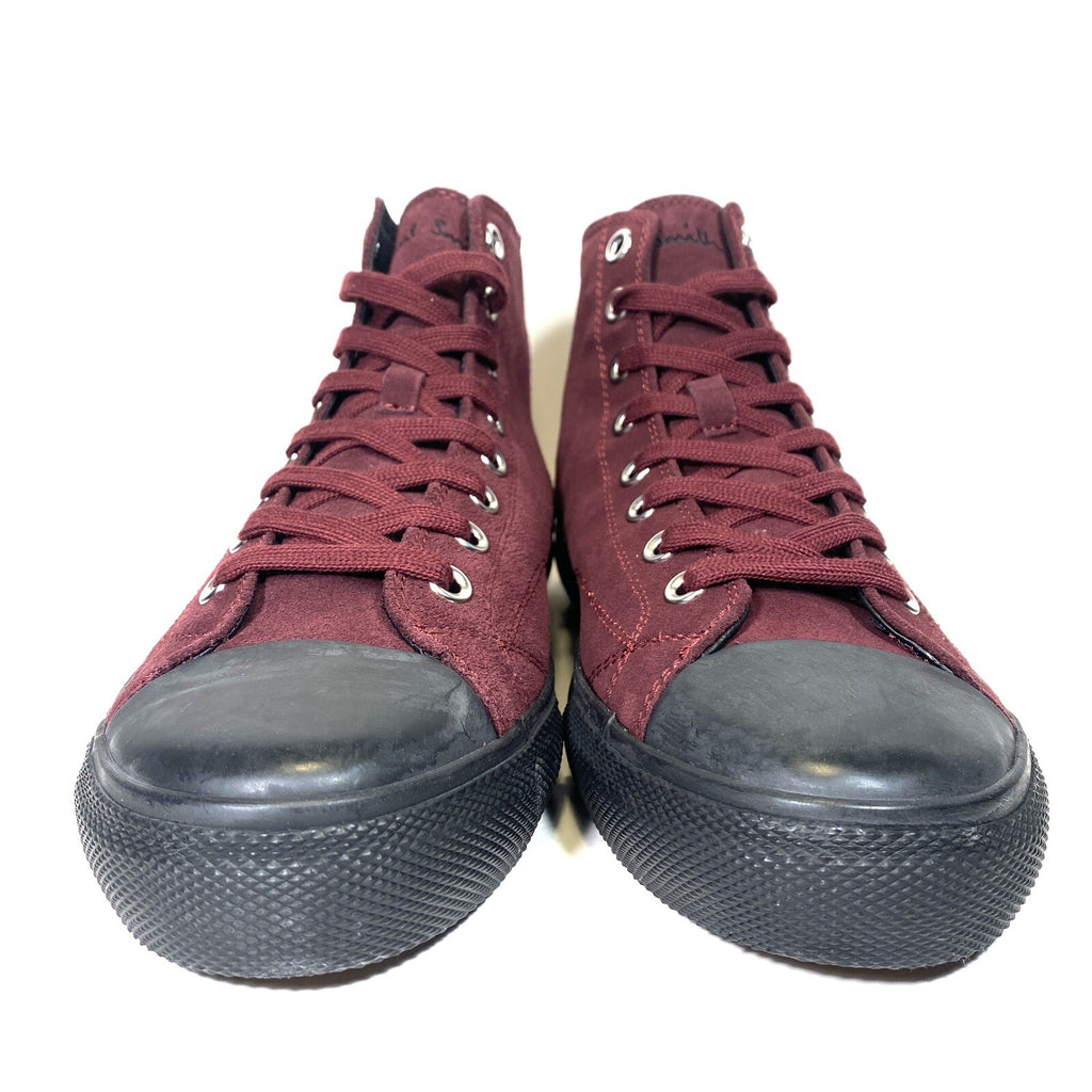 PAUL SMITH Mens Carver Suede Leather High Top Sneakers Bordeaux 7 (MSRP $325)