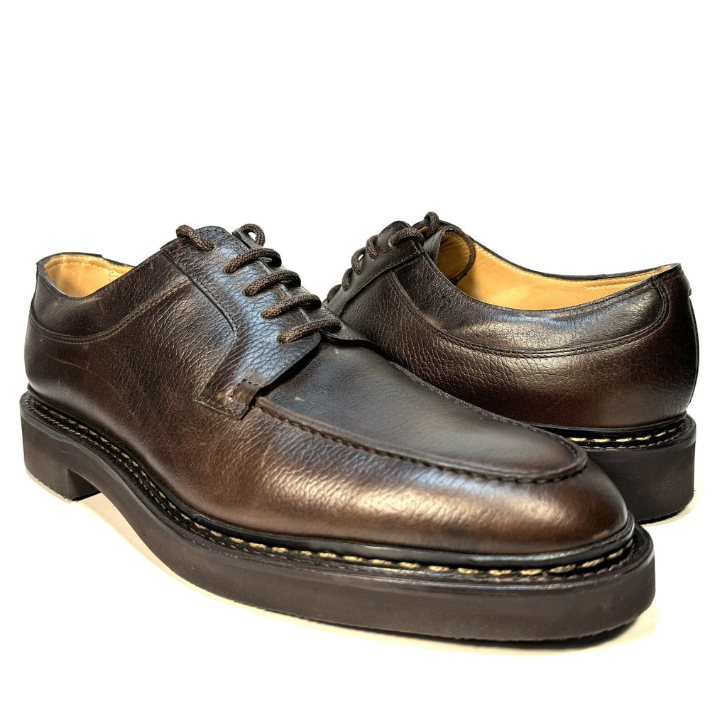JOHN LOBB Mens Arron Ox Leather Lace Up Shoes Walnut Brown 9 (MSRP $1,930)