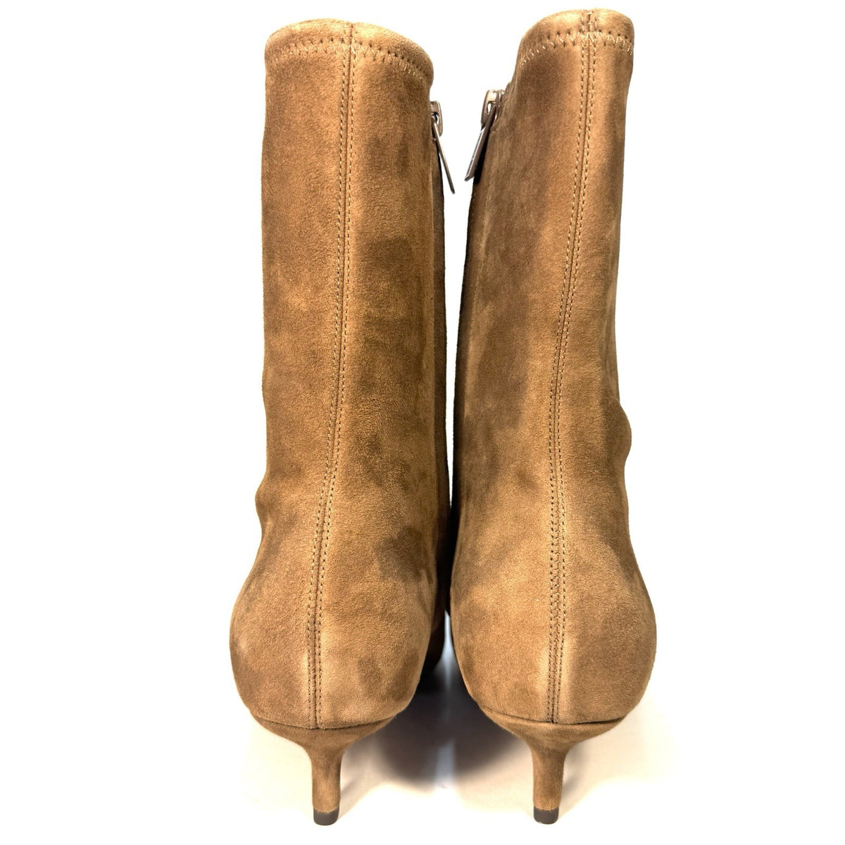 VERONICA BEARD Womens Lisa 45 Stretch Suede Heel Ankle Boots Hazel (MSRP $495)