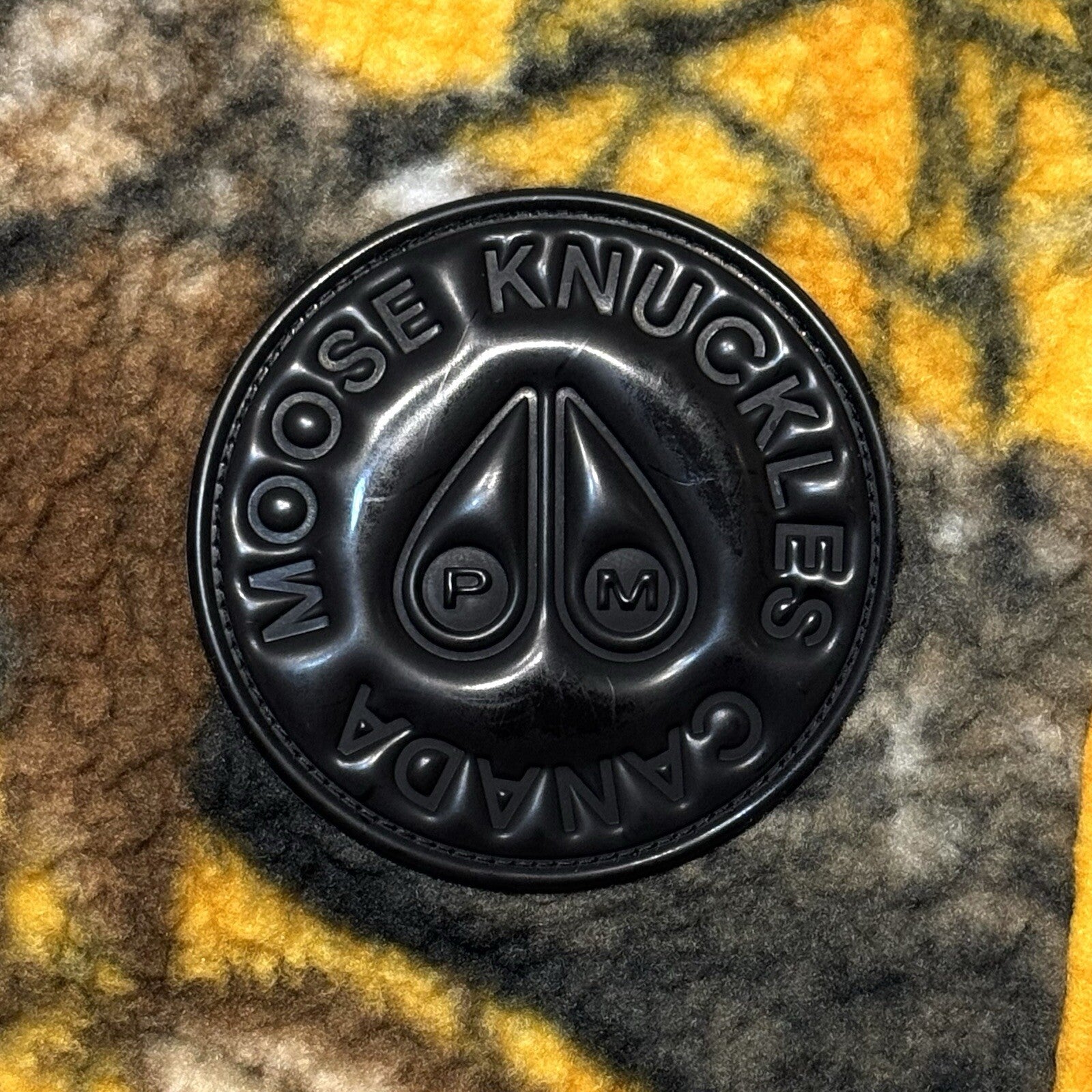 MOOSE KNUCKLES x Post Malone Mens Realtree Sherpa Jogger Pants Yellow -MSRP $475