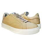 LANVIN Mens DDB0 Nubuck Suede Leather Low Top Sneakers Sand Beige (MSRP $550)