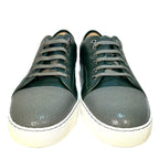 LANVIN Mens DDB1 Basket Cap Toe Leather Low Top Sneakers Green (MSRP $590)