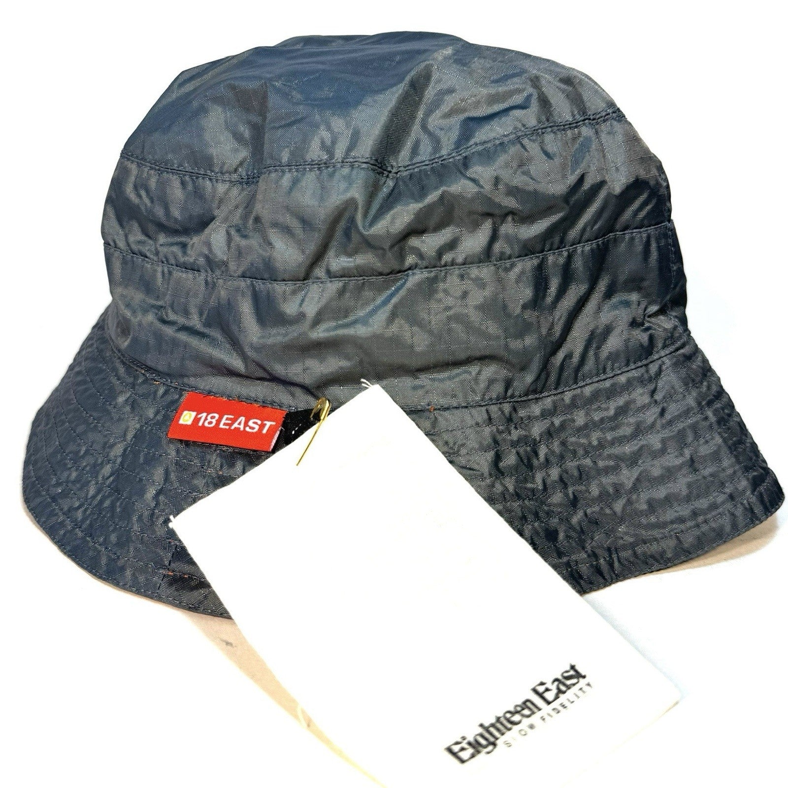 18 EAST Mens Reversible Papik Nylon Bucket Hat Orange Grey M (MSRP $55)