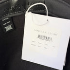 JANESSA LEONE Womens Beck Wool Leather Trim Fedora Hat Black L (MSRP $337)