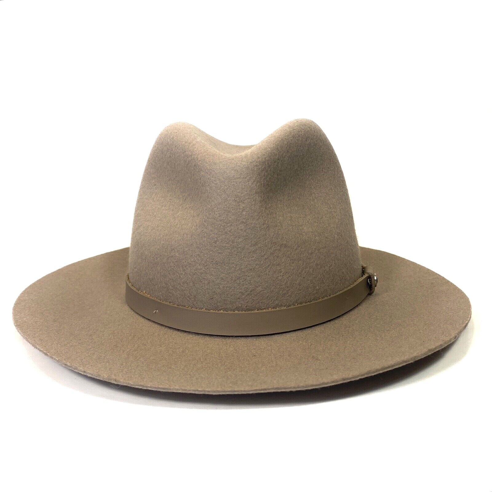 RAG & BONE Womens Wool Felt Floppy Brim Fedora Hat Warm Grey (MSRP $250)
