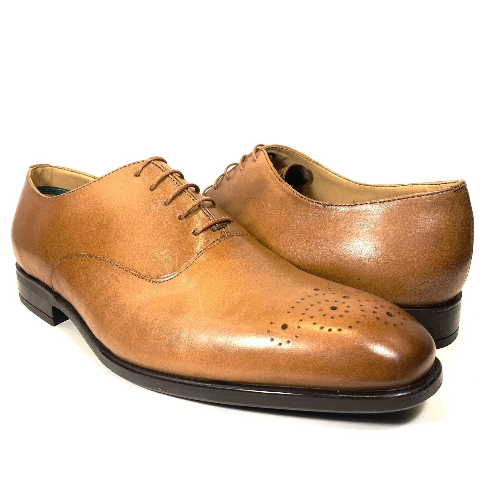 PS PAUL SMITH Mens Guy Lace Up Leather Oxford Dress Shoes Tan (MSRP $295)
