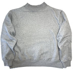 PARKE Womens Fleece Varsity Logo Mockneck Sweatshirt Heather Dark Grey L/XL