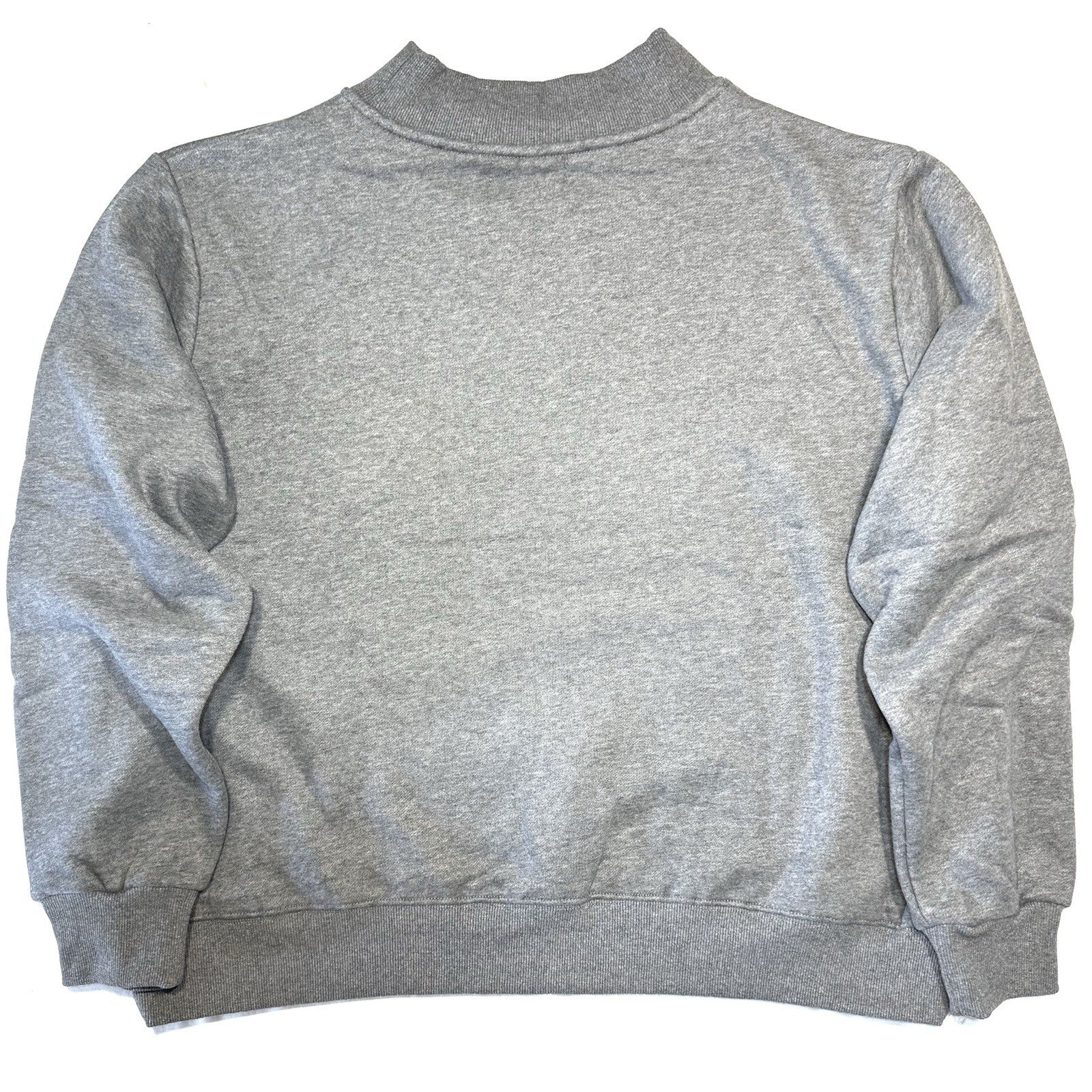 PARKE Womens Fleece Varsity Logo Mockneck Sweatshirt Heather Dark Grey L/XL