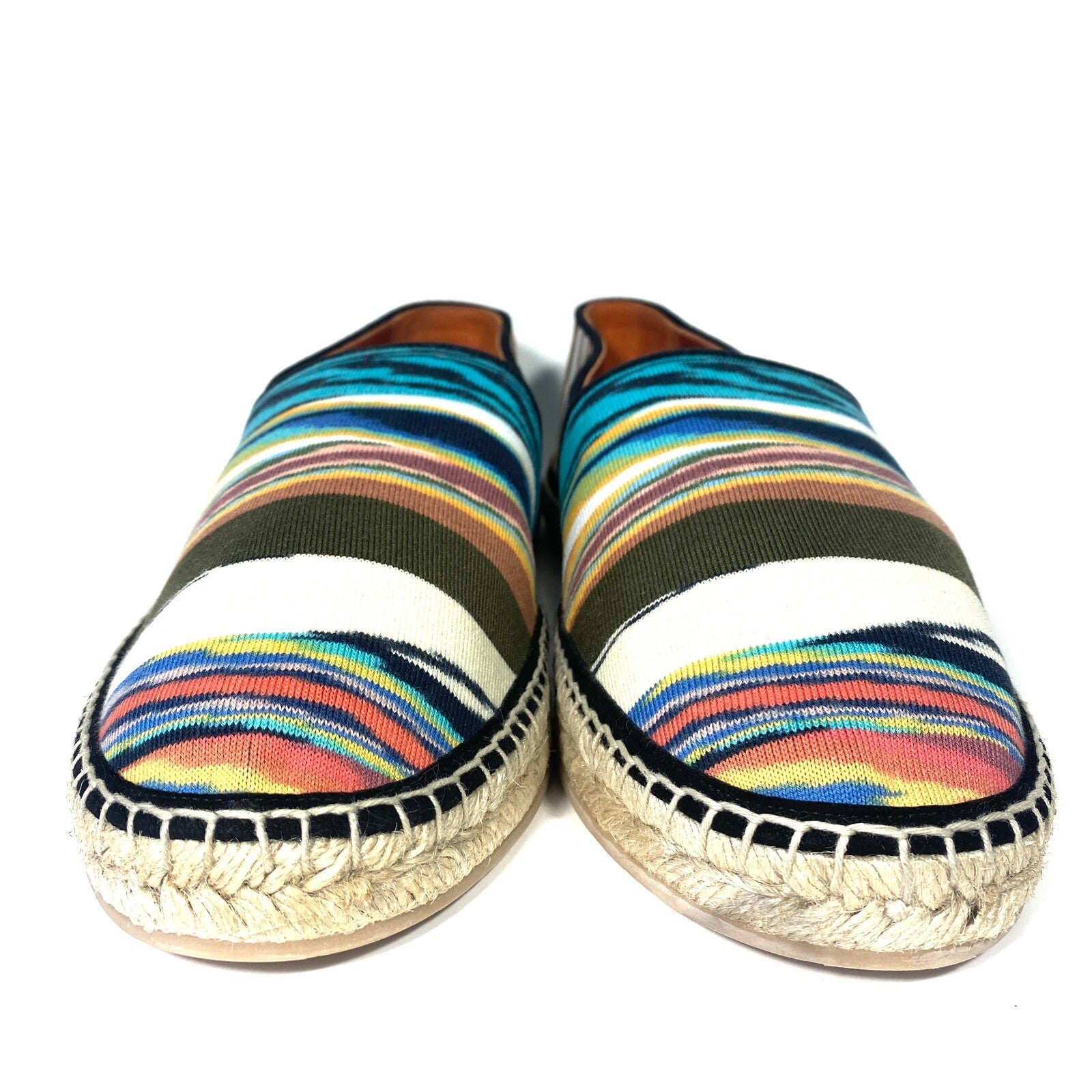 MISSONI Mens Blended Stripe Espadrilles Shoes Multicolor (MSRP $490)