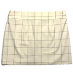 VERONICA BEARD Womens Elara Check Mini Skirt Ecru Deep Ochre White (MSRP $348)