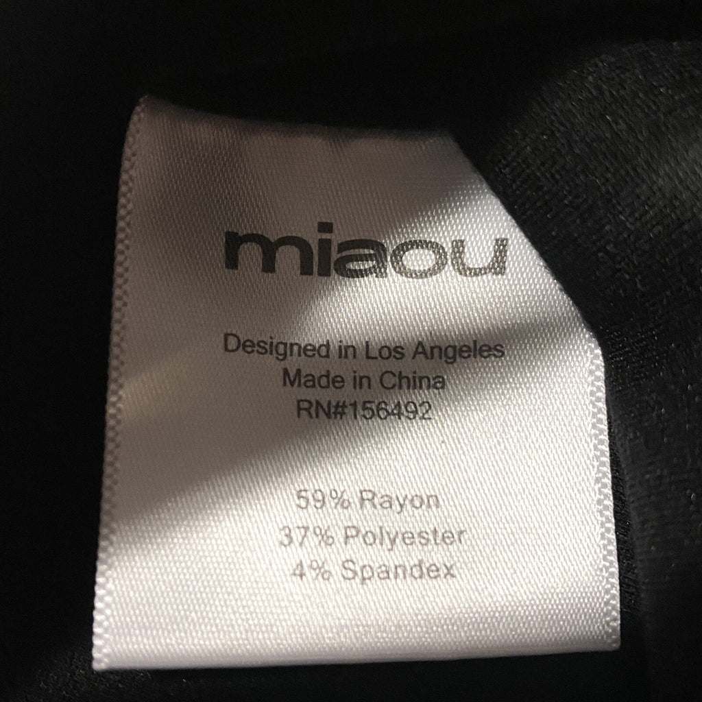 MIAOU Womens Iris Halterneck Tie Bandeau Top Black (MSRP $105)