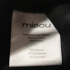 MIAOU Womens Iris Halterneck Tie Bandeau Top Black (MSRP $105)