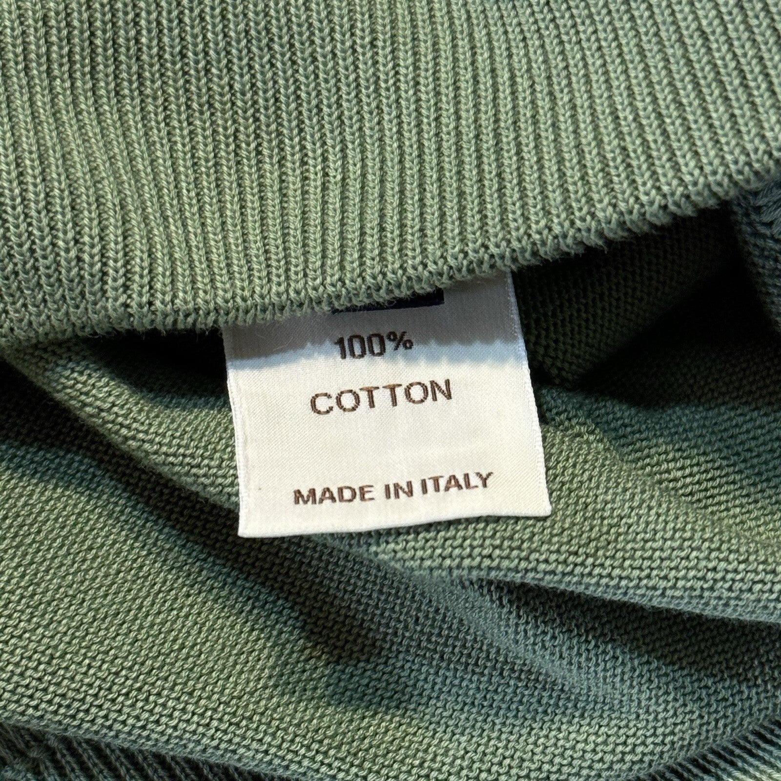 THOM SWEENEY Mens Zip Baseball Collar Cardigan Sweater Sage Green (MSRP $620)