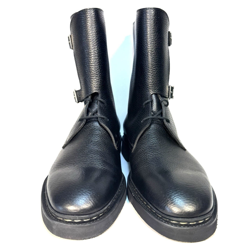 JOHN LOBB Mens Wick Ox Grain Leather Boots Black 12 (MSRP $2,620)