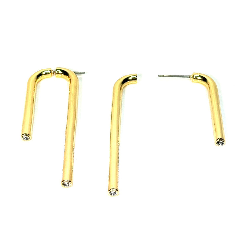 DEMARSON 12K Gold Plated Celeste Mini Pave Drop Earrings (MSRP $250)