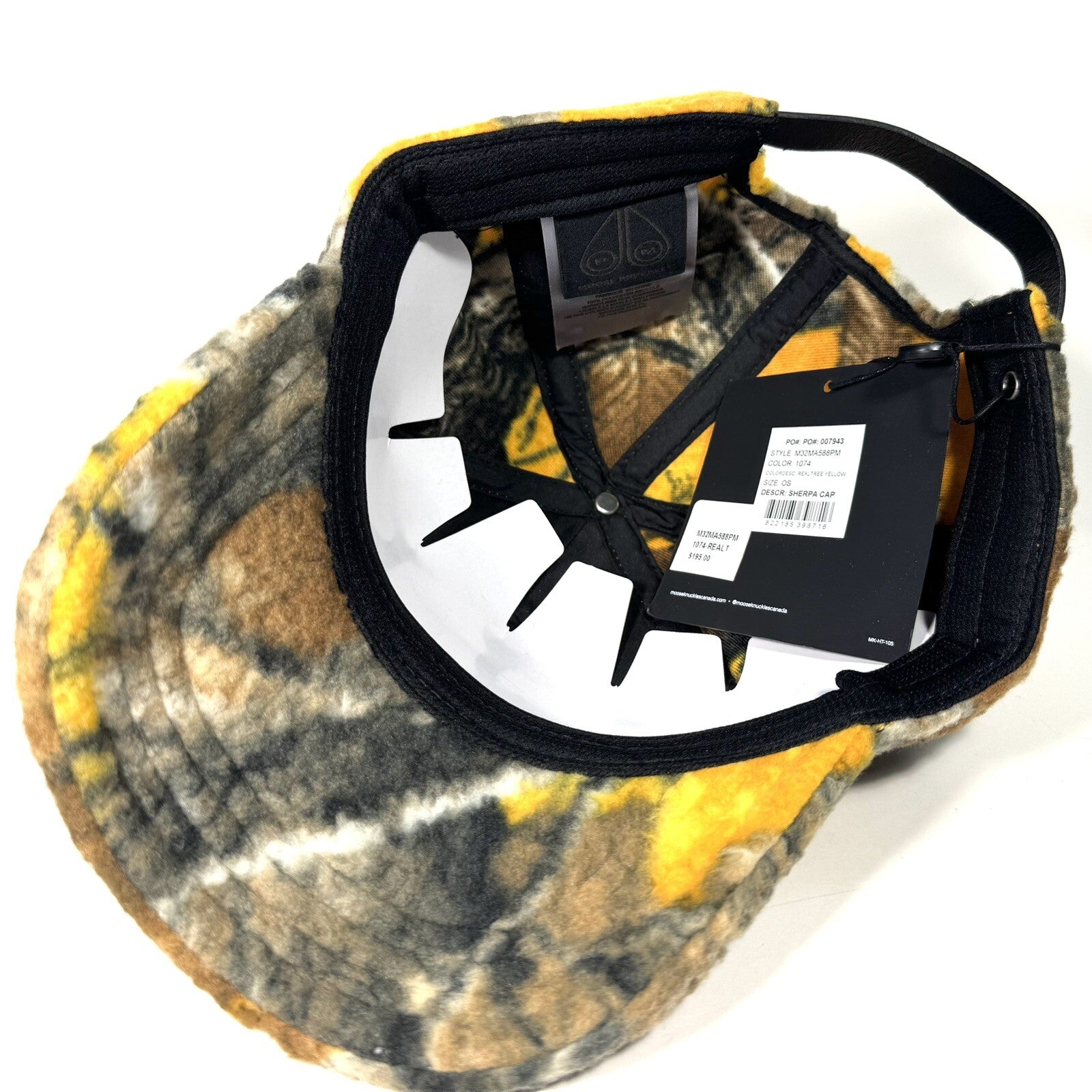 MOOSE KNUCKLES x Post Malone Sherpa Cap Hat Realtree Camo Yellow (MSRP $195)