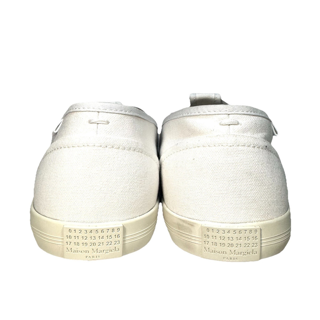 MAISON MARGIELA Mens Tabi On Deck Canvas Mary Jane Sneakers White 43 (MSRP $650)