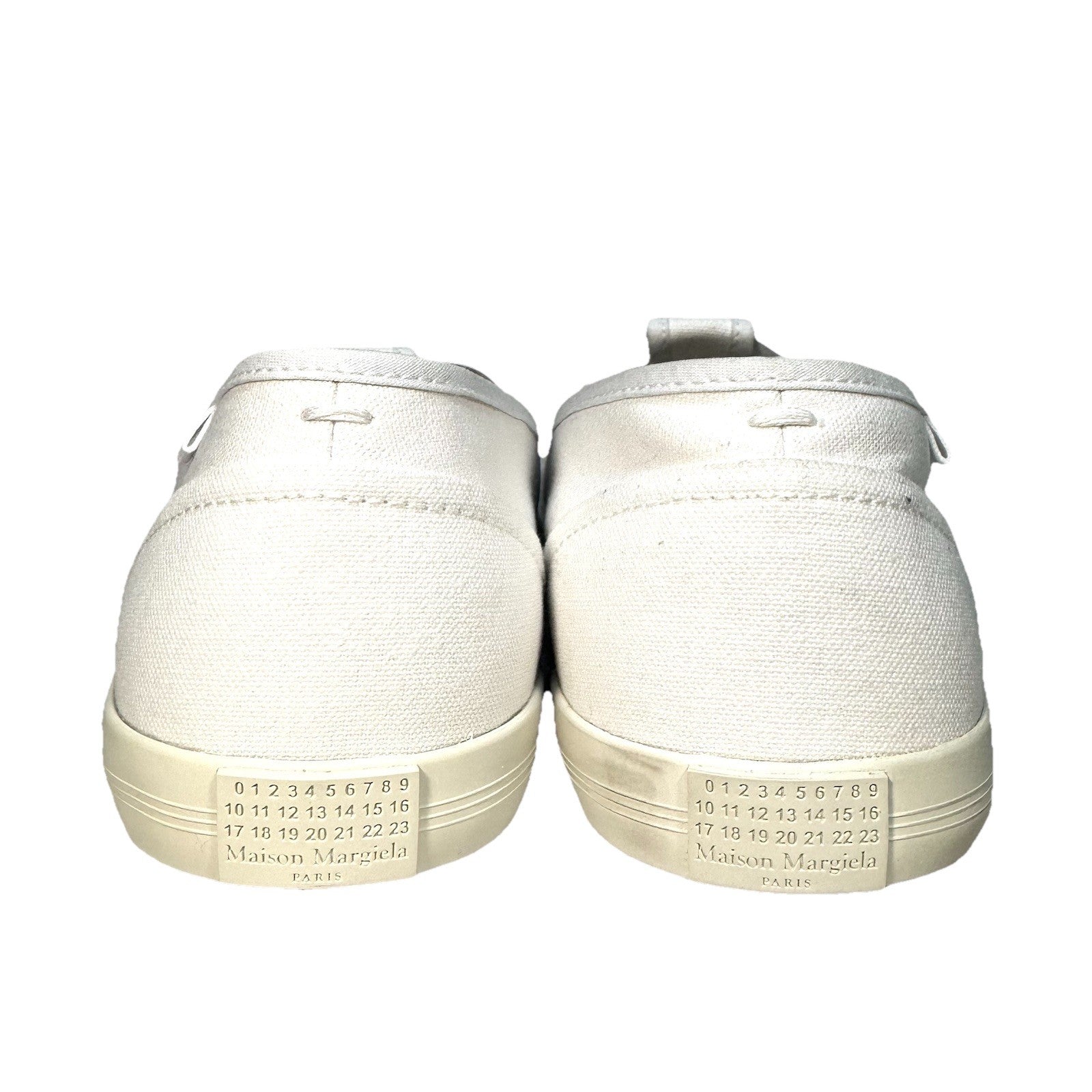 MAISON MARGIELA Mens Tabi On Deck Canvas Mary Jane Sneakers White 43 (MSRP $650)