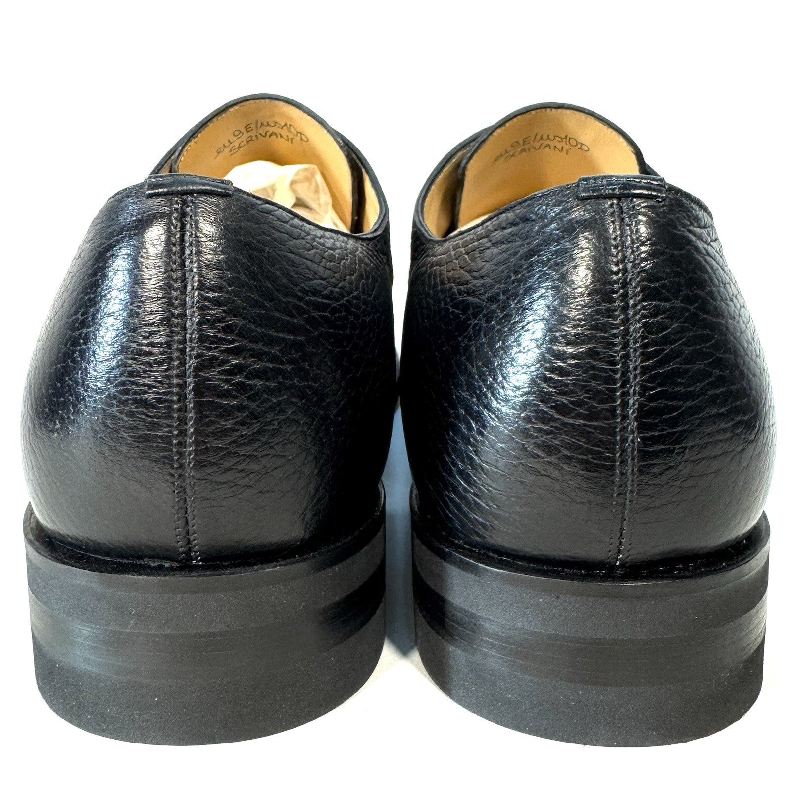 BALLY Scribe Mens Scrivani Deerskin Leather Derby Shoes Black 10 (MSRP $1,260)