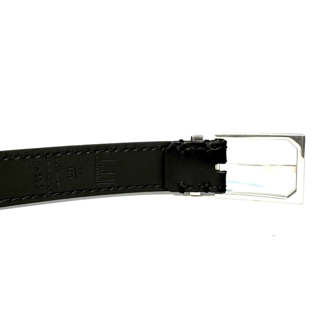 DUNHILL Mens 30mm TG Lock Buckle Calf Leather Belt Black 110 (MSRP $375)