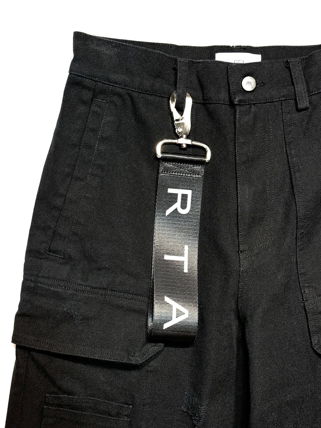 RtA Mens Multi Pocket Convertible Wide Leg Cargo Pants Black (MSRP $595)