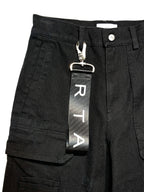 RtA Mens Multi Pocket Convertible Wide Leg Cargo Pants Black (MSRP $595)