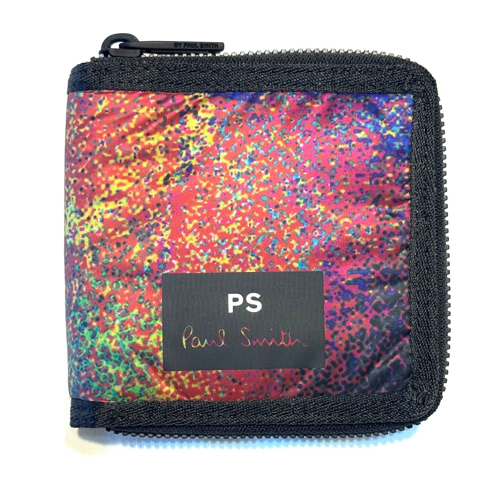 PS PAUL SMITH Recycled Canvas Zip Wallet Multicolor Black (MSRP $150)
