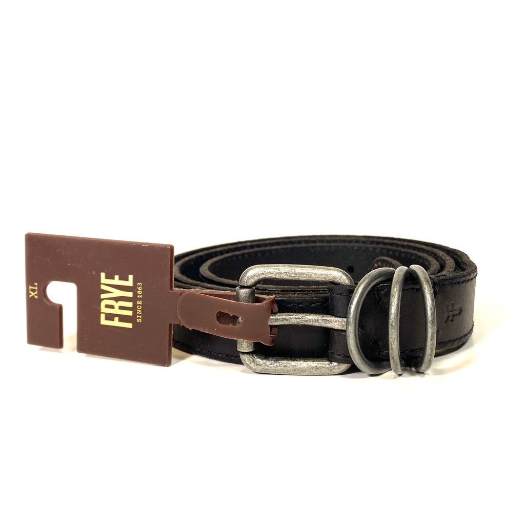 FRYE Mens Leather Thin Skinny Buckle Belt Dark Brown XL (MSRP $68)