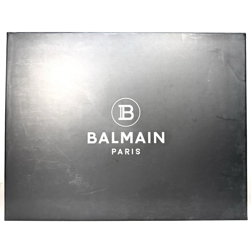 BALMAIN Mens Unicorn Monogram Low Top Sneakers Beige Black 42 (MSRP $1,350)