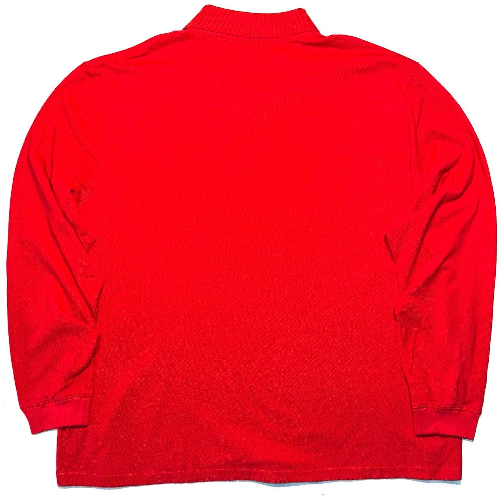 LACOSTE Mens Big Tall Speckled Logo Long Sleeve Polo Shirt Red 4XL (MSRP $125)
