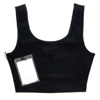 WARDROBE NYC Womens Athletic W02 Crop Top Black (MSRP $125)