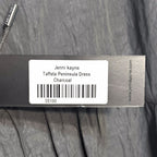 JENNI KAYNE Womens Taffeta Peninsula Strap Maxi Dress Charcoal Grey (MSRP $425)