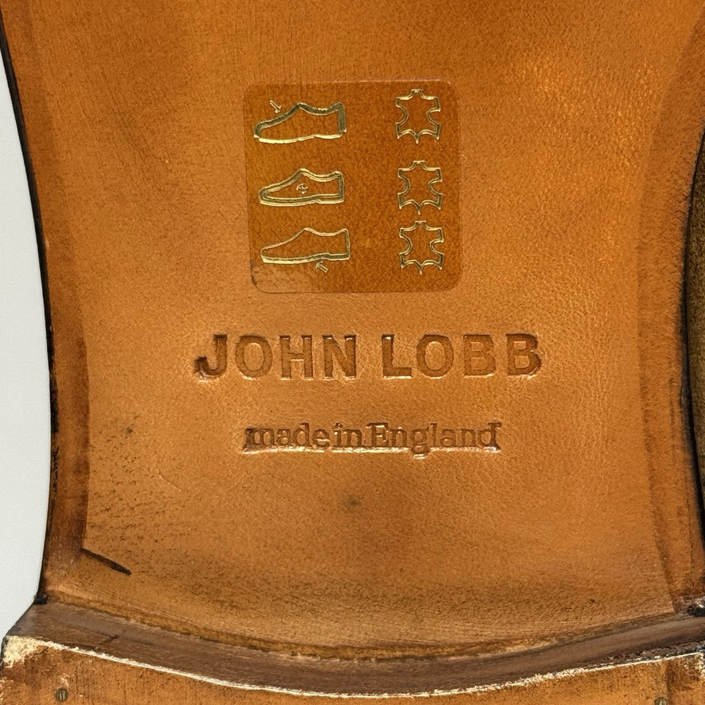 JOHN LOBB Mens William Suede Monkstrap Shoes Saddle Brown 10EEE (MSRP $1,890)