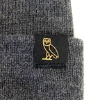 OCTOBERS VERY OWN OVO Knit Acrylic Beanie Cap Hat Heather Dark Gray