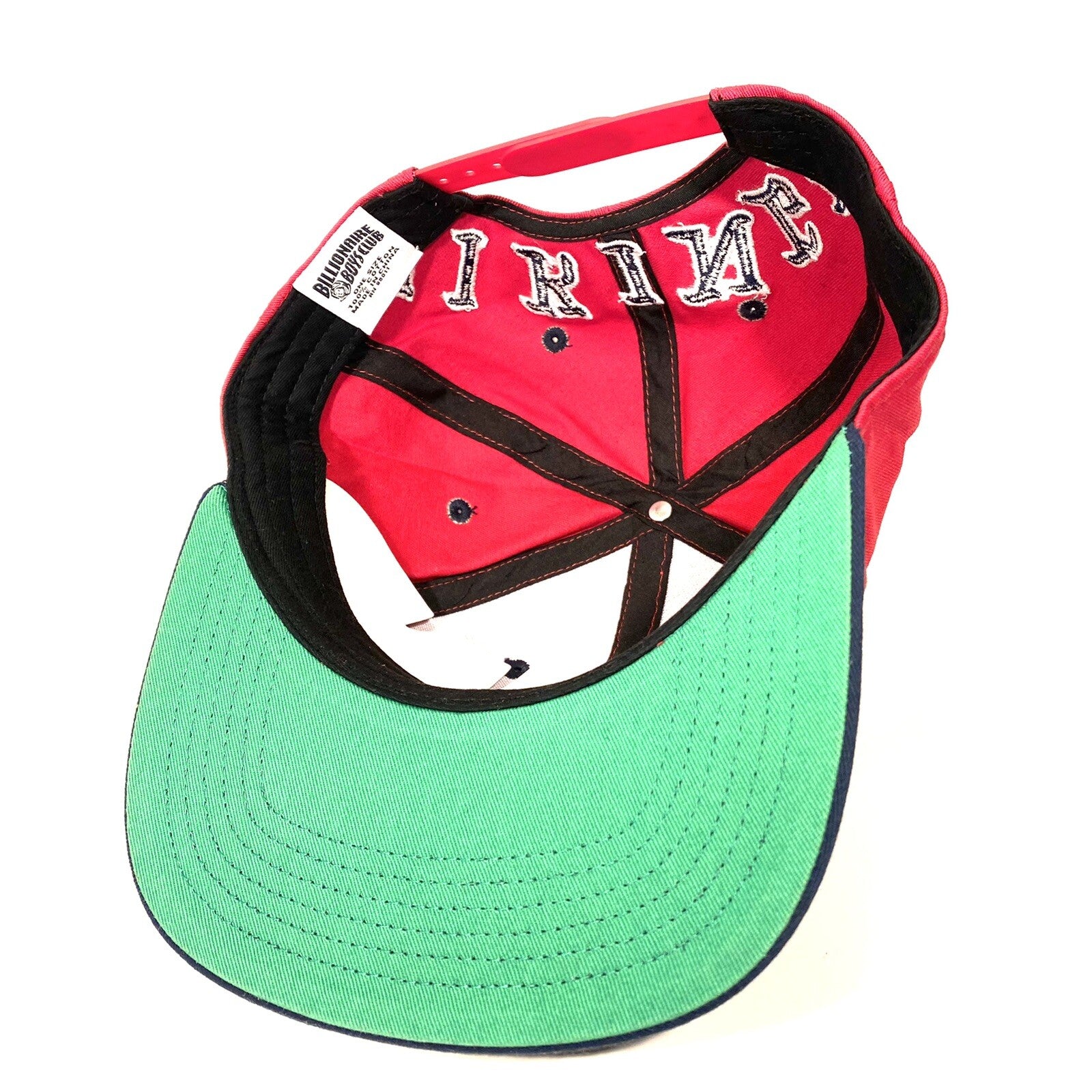 BILLIONAIRE BOYS CLUB Vikings Spaceman Logo Embroidered Snapback Hat Red