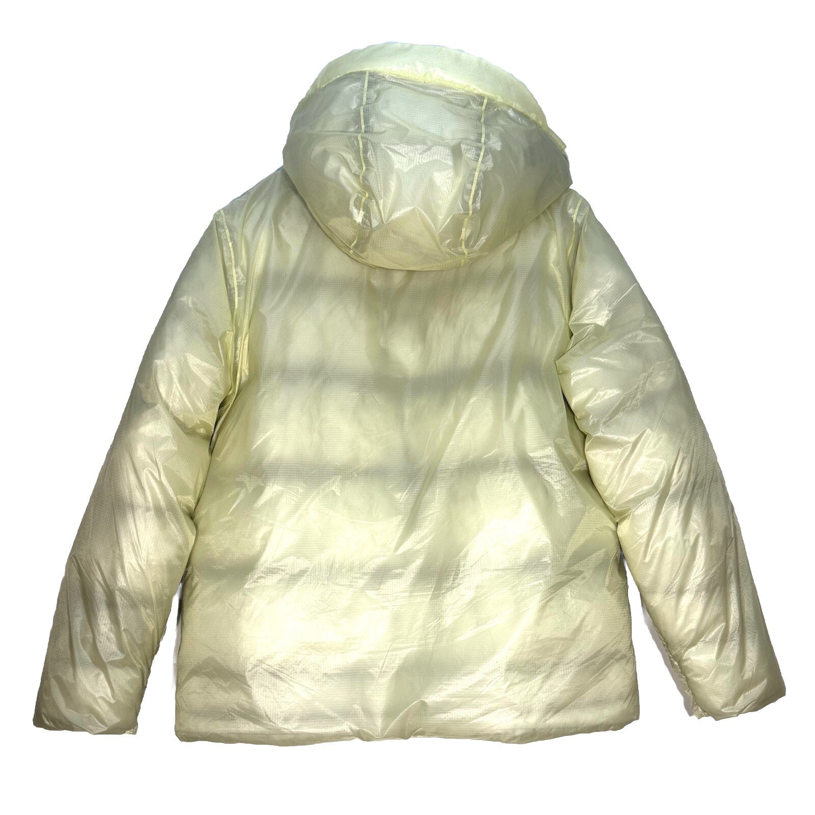 RAINS Unisex Kevo Case Waterproof Hooded Puffer Jacket Foam Green (MSRP $600)