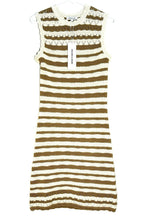 VERONICA BEARD Templeton Stripe Knit Sweater Dress Desert Khaki Tan (MSRP $398)