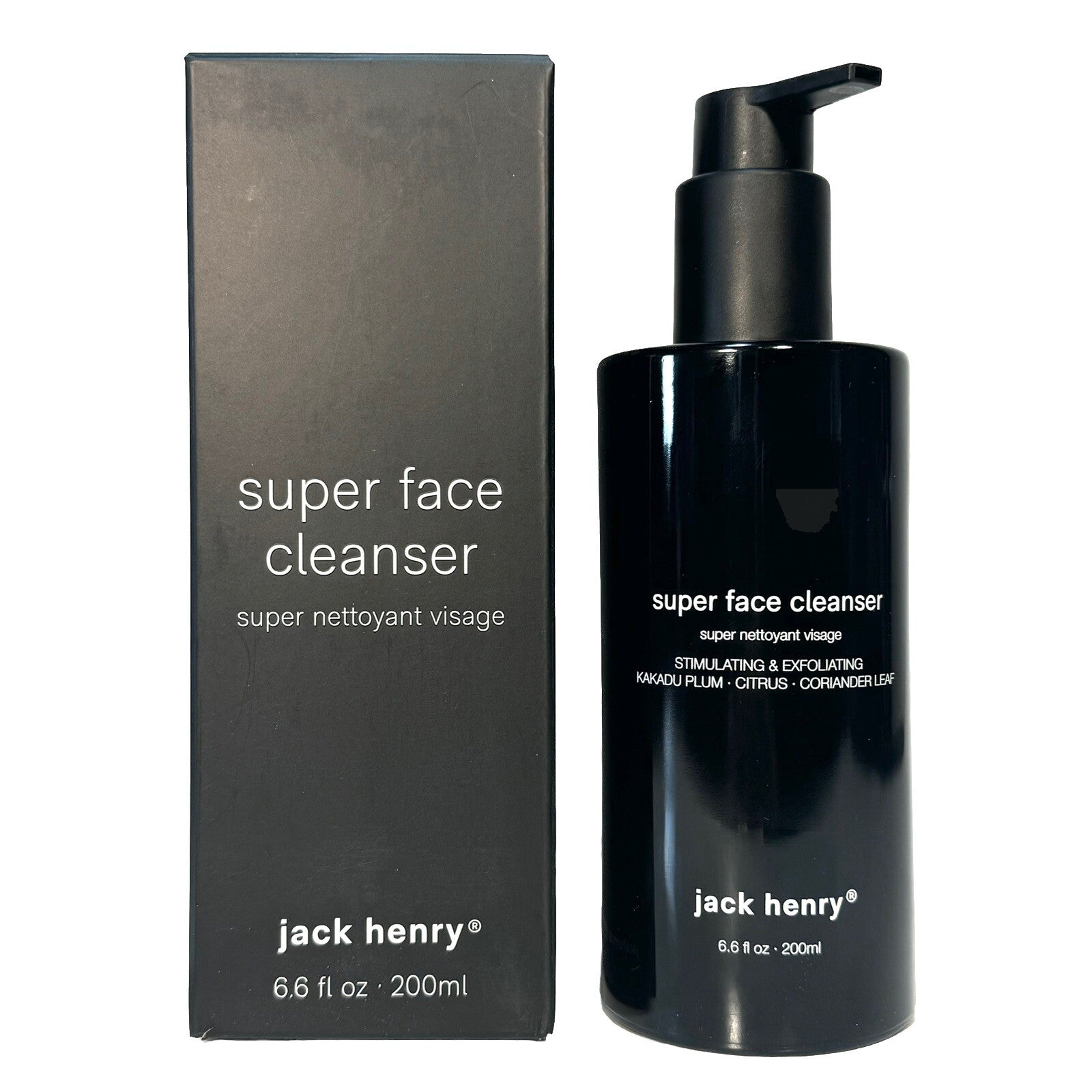 JACK HENRY Super Face Exfoliating Cleanser Wash 6.6 fl oz (MSRP $48)