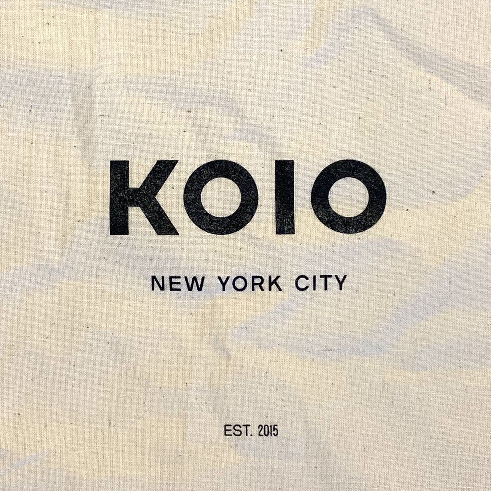 KOIO Organic Cotton Canvas Logo Reusable Shopping Tote Bag 