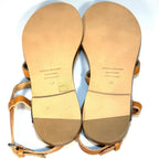 ISABEL MARANT Womens Jedri Leather Flat Sandals Natural Brown Tan 37 (MSRP $235)