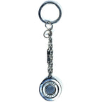 DUNHILL Gyroscope Black Lacquered Key Fob Keychain Silver (MSRP $275)