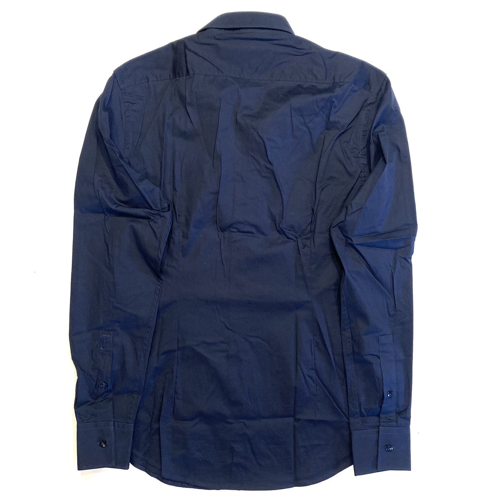 VERSACE Collection Mens Trend Fit Spread Collar Dress Shirt Blue (MSRP $195)