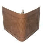 TOMMY BAHAMA Mens Basket Weave Embossed Bifold Leather Wallet Tan (MSRP $80)