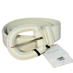 GAVAZZENI Womens Martina Buckle Leather Belt White XXS (MSRP $180)