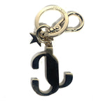 JIMMY CHOO Enamel JC Star Logo Bag Charm Keychain Blue (MSRP $295)